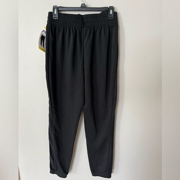 FILA Women’s French Terry Cloth Black Elastic Waist Joggers - Picture 3 of 9